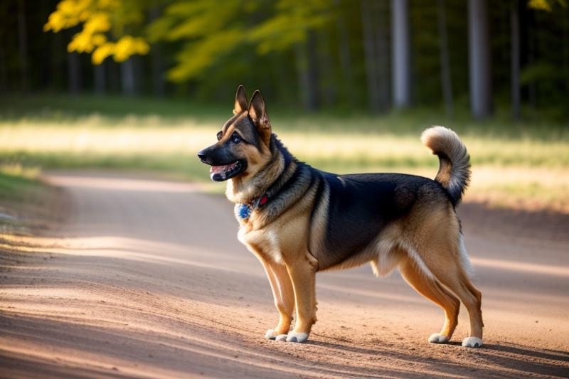 02114-3000734437-cinematic high angle full-body shot of a healthy German shepherd dog playing [at the_in the_0.75] [beach_park_0.5] [forest_0.75].png